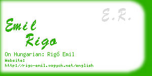 emil rigo business card